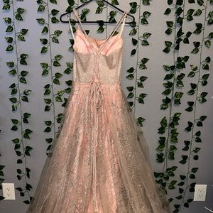 Size 8, Pink Prom Dress, Sparkly and many layers